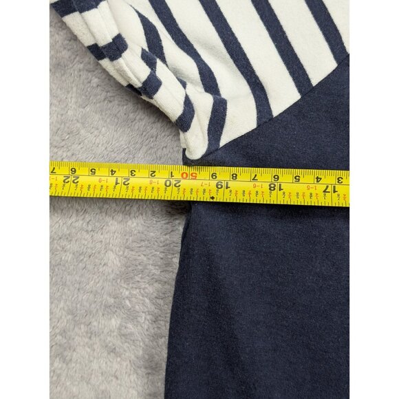 Orvis Sweatshirt Hoodie Womens Size Medium Blue Striped Athleisure Loungewear - Picture 5 of 8